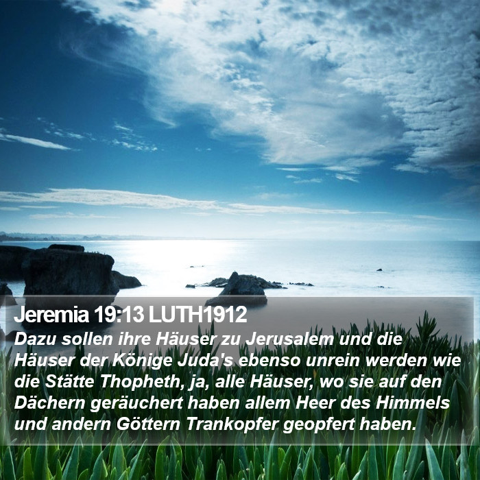 Jeremia 19:13 LUTH1912 Bible Study