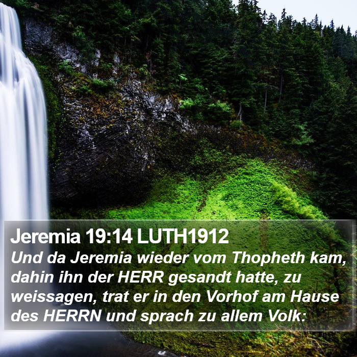 Jeremia 19:14 LUTH1912 Bible Study