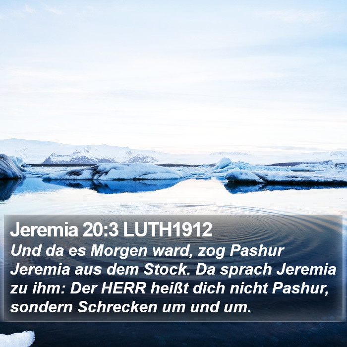 Jeremia 20:3 LUTH1912 Bible Study