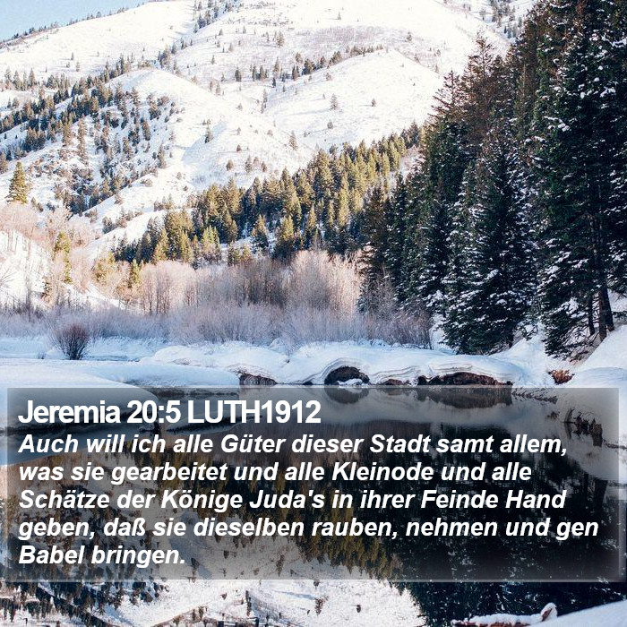 Jeremia 20:5 LUTH1912 Bible Study