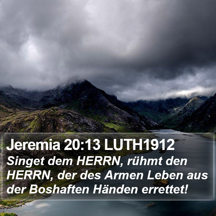 Jeremia 20:13 LUTH1912 Bible Study