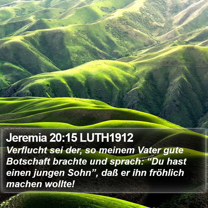 Jeremia 20:15 LUTH1912 Bible Study