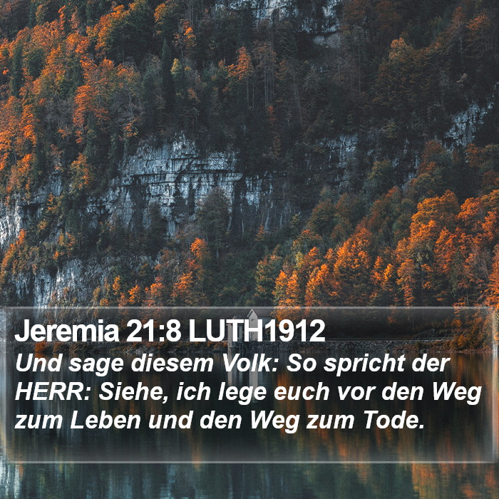 Jeremia 21:8 LUTH1912 Bible Study
