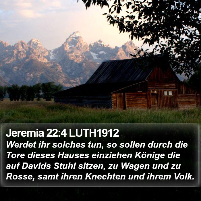 Jeremia 22:4 LUTH1912 Bible Study