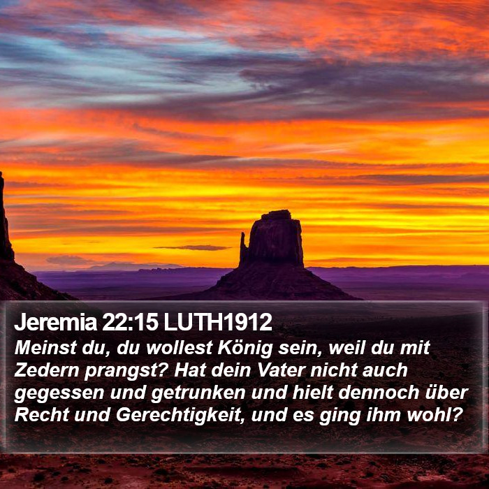 Jeremia 22:15 LUTH1912 Bible Study