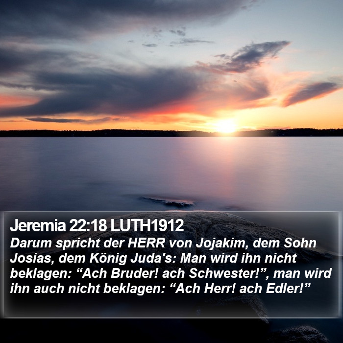 Jeremia 22:18 LUTH1912 Bible Study