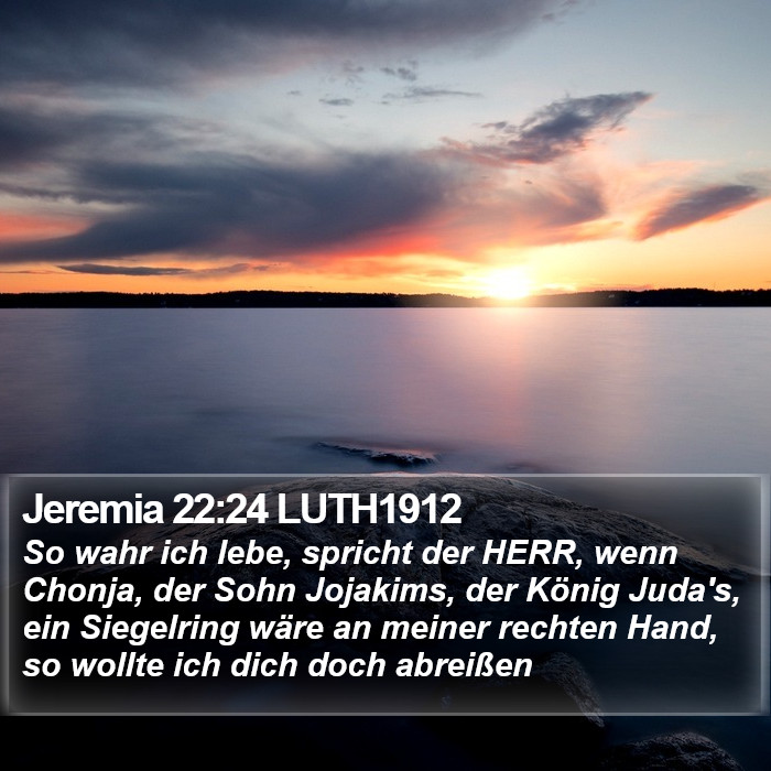 Jeremia 22:24 LUTH1912 Bible Study
