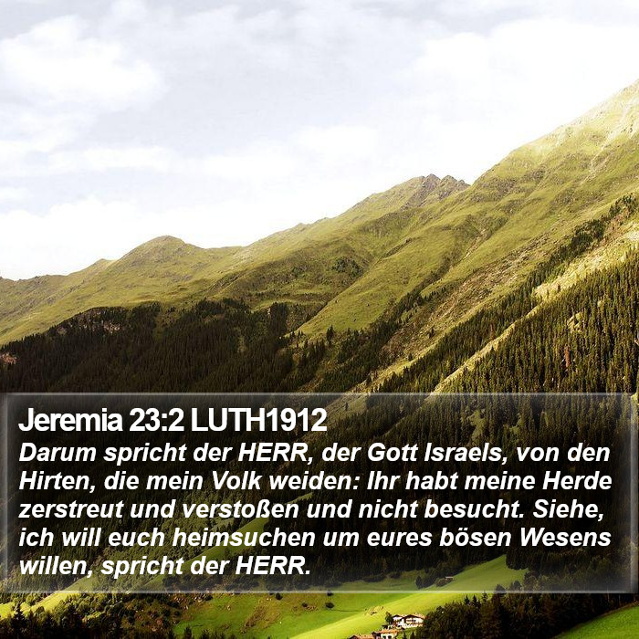 Jeremia 23:2 LUTH1912 Bible Study
