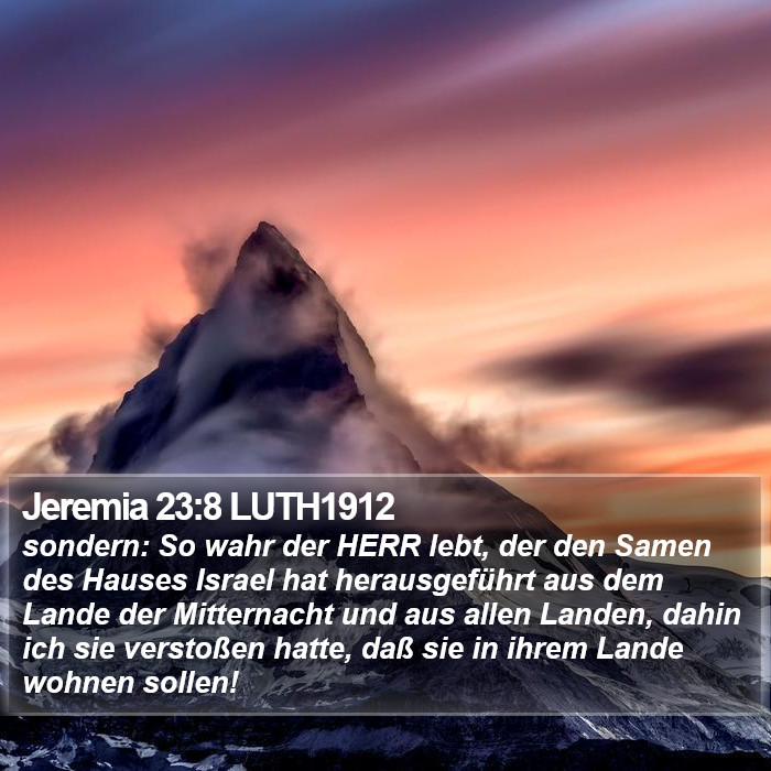 Jeremia 23:8 LUTH1912 Bible Study