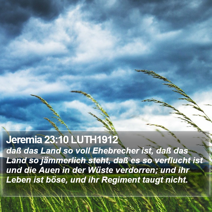Jeremia 23:10 LUTH1912 Bible Study