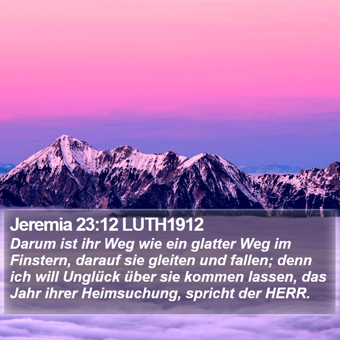 Jeremia 23:12 LUTH1912 Bible Study