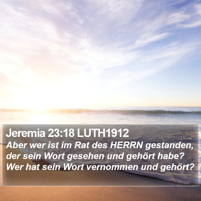 Jeremia 23:18 LUTH1912 Bible Study