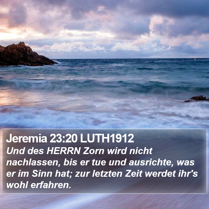 Jeremia 23:20 LUTH1912 Bible Study