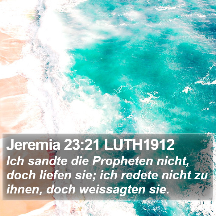 Jeremia 23:21 LUTH1912 Bible Study