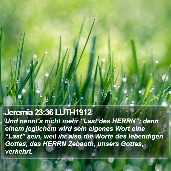 Jeremia 23:36 LUTH1912 Bible Study