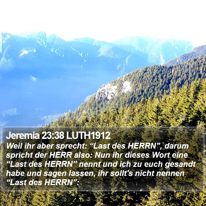 Jeremia 23:38 LUTH1912 Bible Study