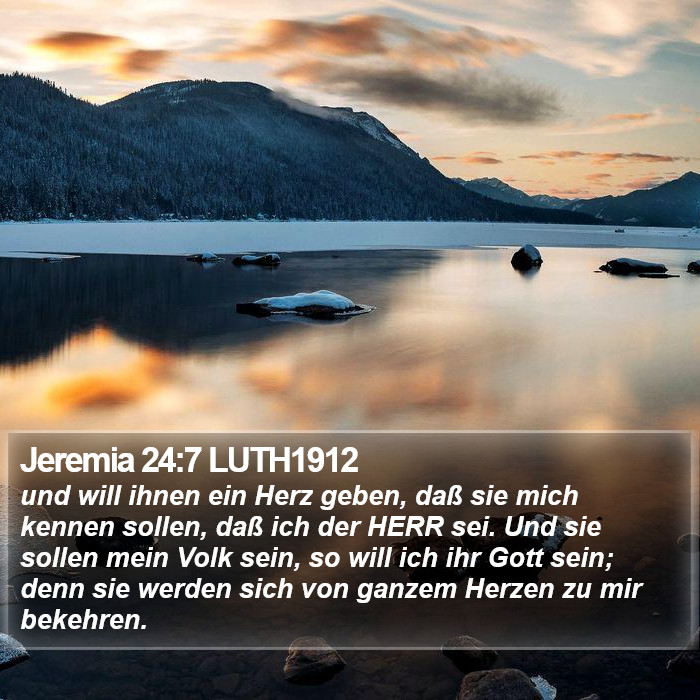 Jeremia 24:7 LUTH1912 Bible Study