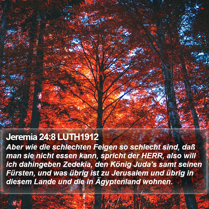 Jeremia 24:8 LUTH1912 Bible Study