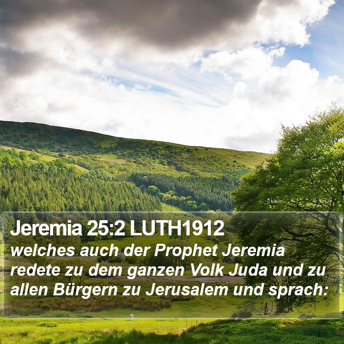 Jeremia 25:2 LUTH1912 Bible Study