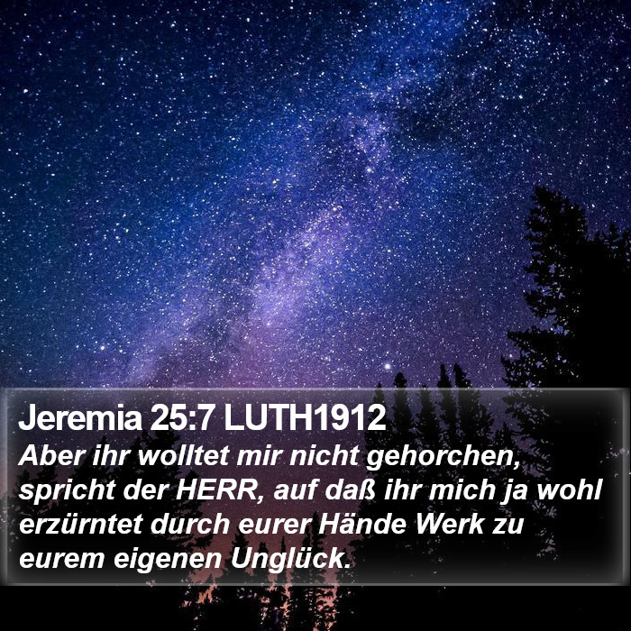 Jeremia 25:7 LUTH1912 Bible Study