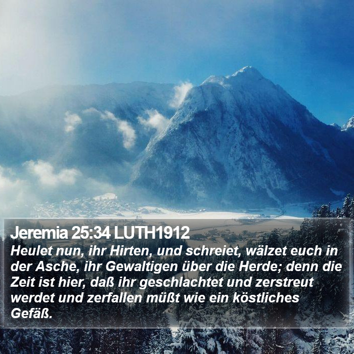 Jeremia 25:34 LUTH1912 Bible Study