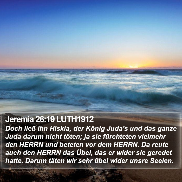 Jeremia 26:19 LUTH1912 Bible Study