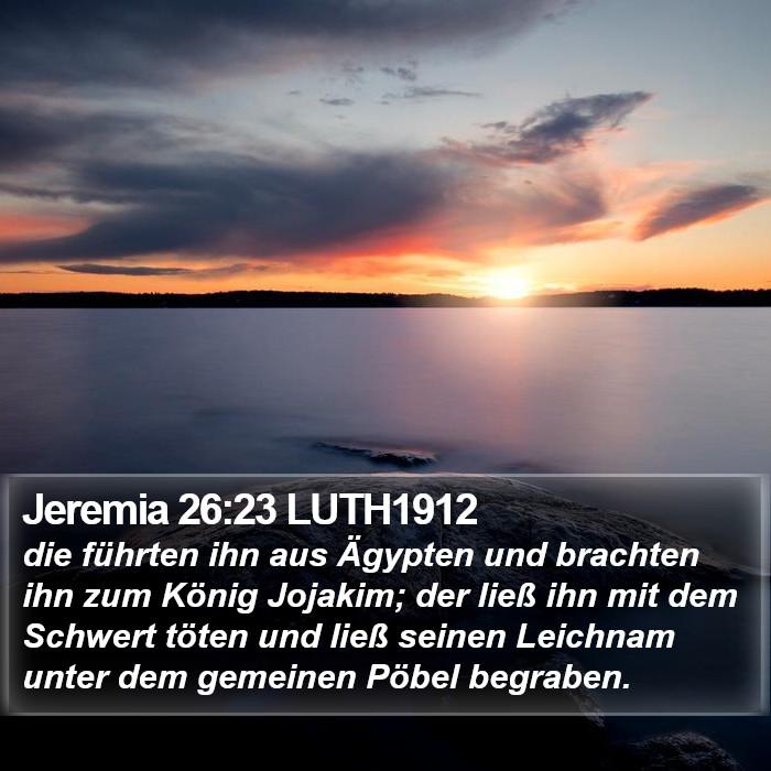 Jeremia 26:23 LUTH1912 Bible Study