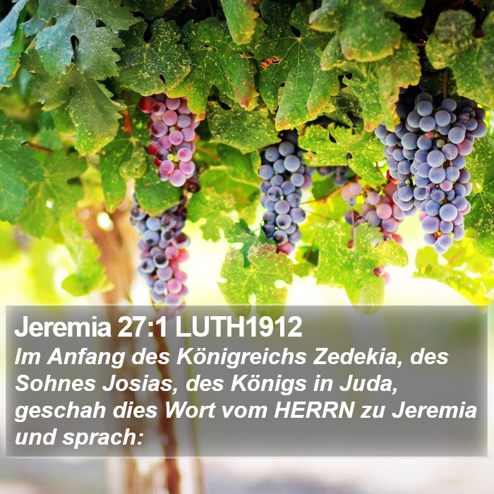 Jeremia 27:1 LUTH1912 Bible Study