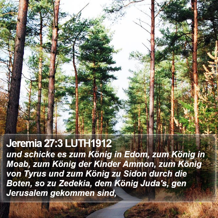 Jeremia 27:3 LUTH1912 Bible Study