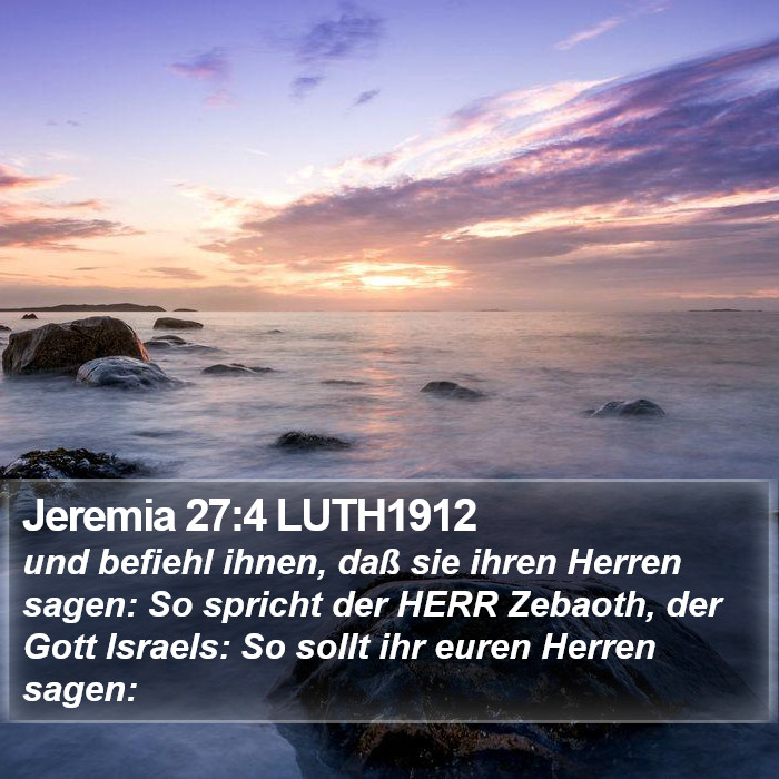 Jeremia 27:4 LUTH1912 Bible Study