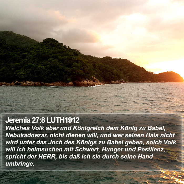 Jeremia 27:8 LUTH1912 Bible Study