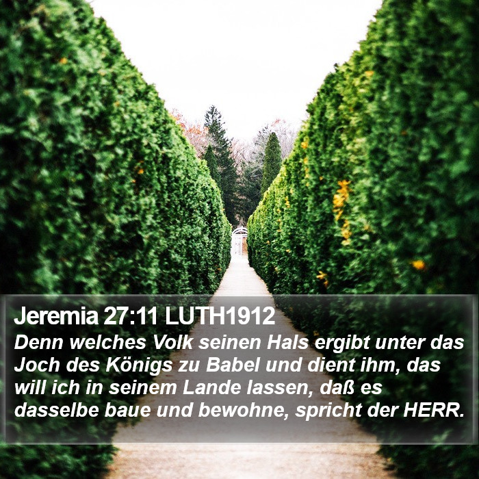 Jeremia 27:11 LUTH1912 Bible Study