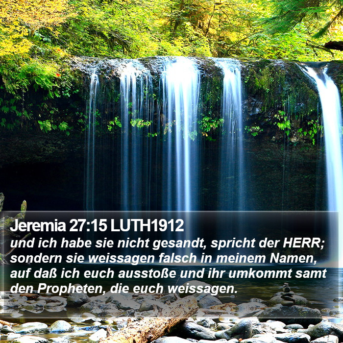 Jeremia 27:15 LUTH1912 Bible Study