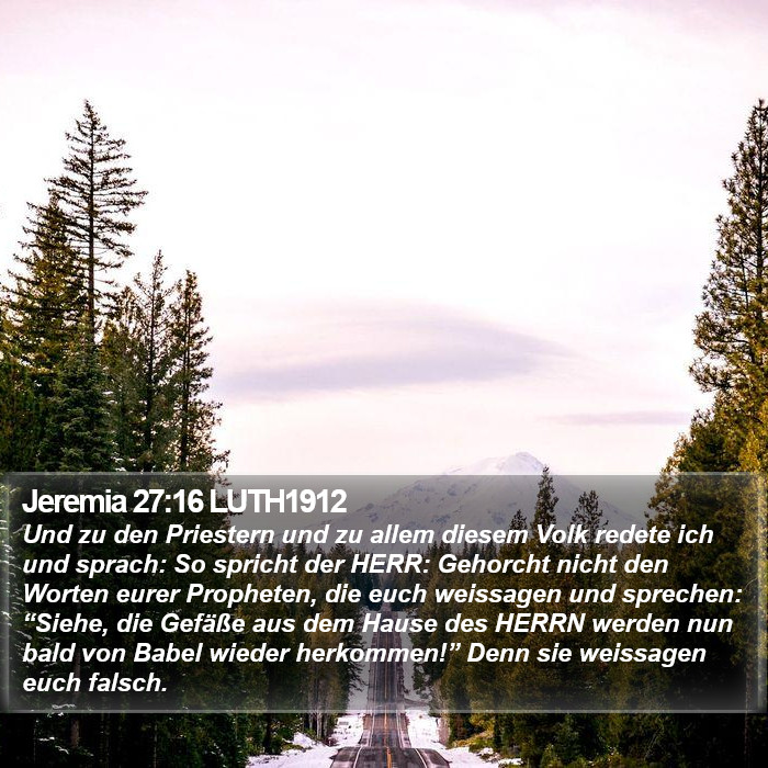 Jeremia 27:16 LUTH1912 Bible Study