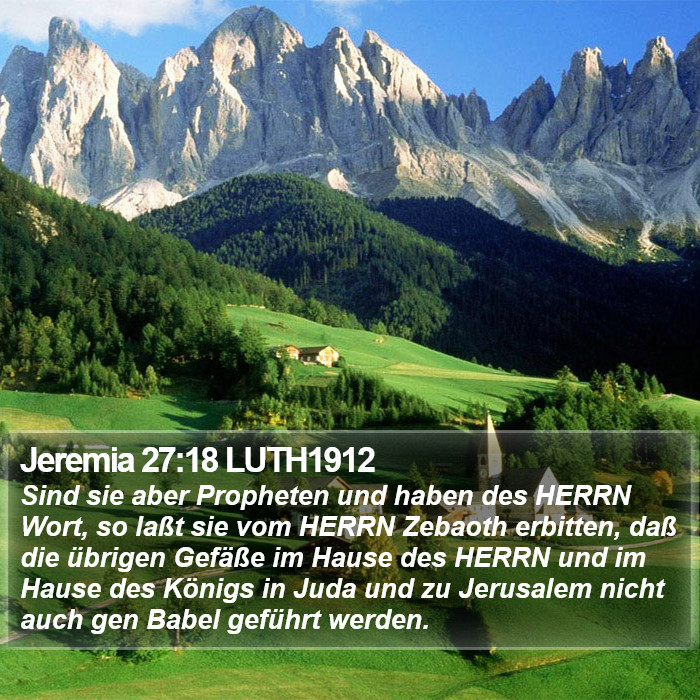 Jeremia 27:18 LUTH1912 Bible Study