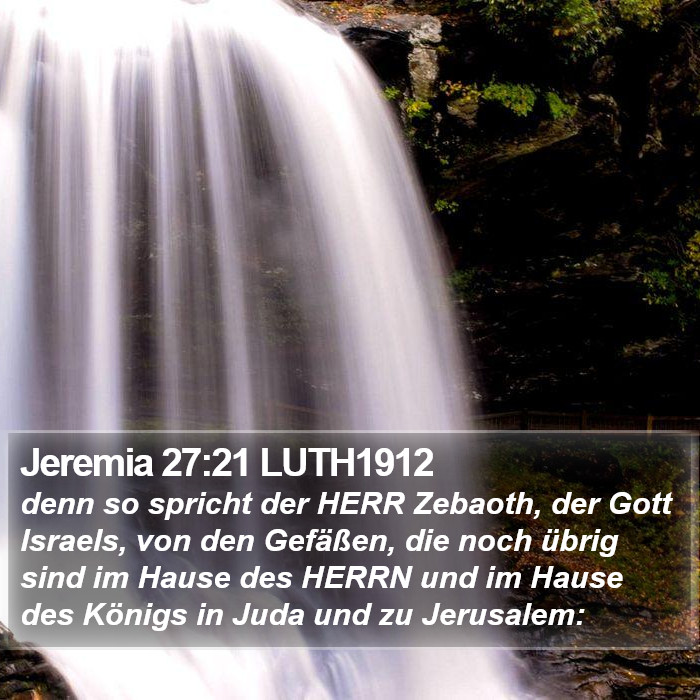 Jeremia 27:21 LUTH1912 Bible Study