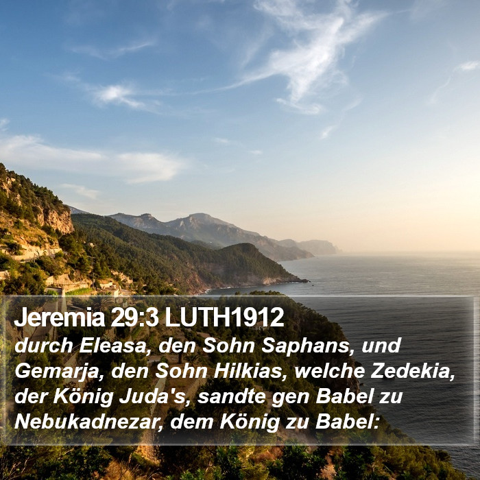 Jeremia 29:3 LUTH1912 Bible Study