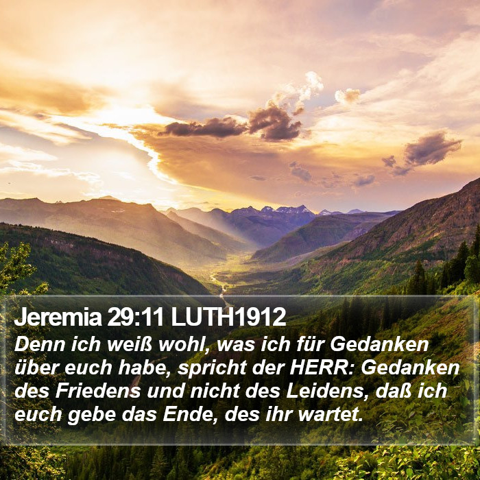 Jeremia 29:11 LUTH1912 Bible Study