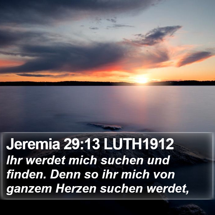 Jeremia 29:13 LUTH1912 Bible Study