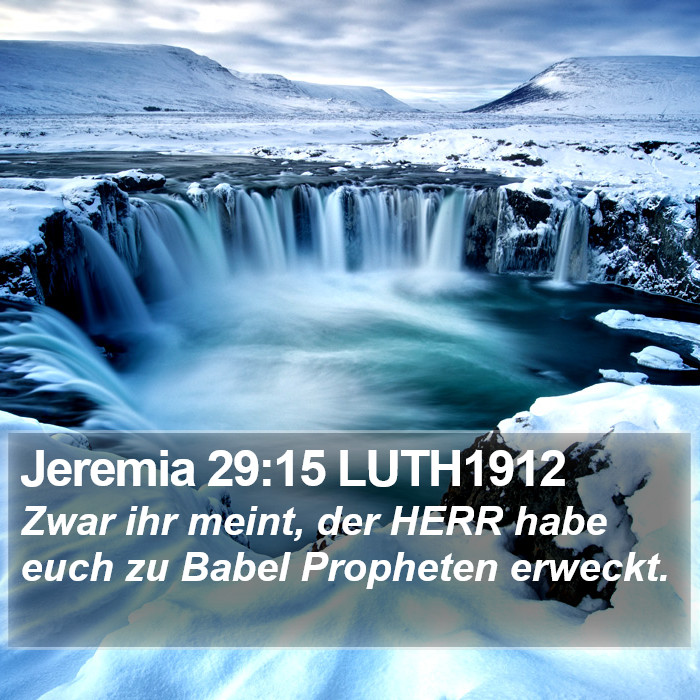 Jeremia 29:15 LUTH1912 Bible Study