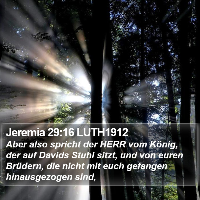 Jeremia 29:16 LUTH1912 Bible Study