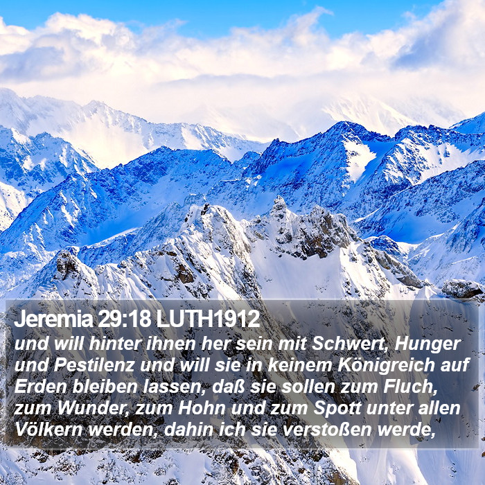 Jeremia 29:18 LUTH1912 Bible Study