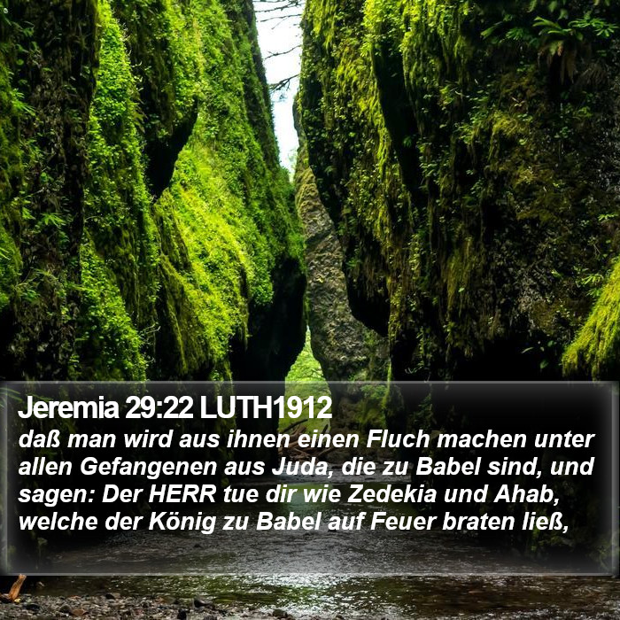 Jeremia 29:22 LUTH1912 Bible Study