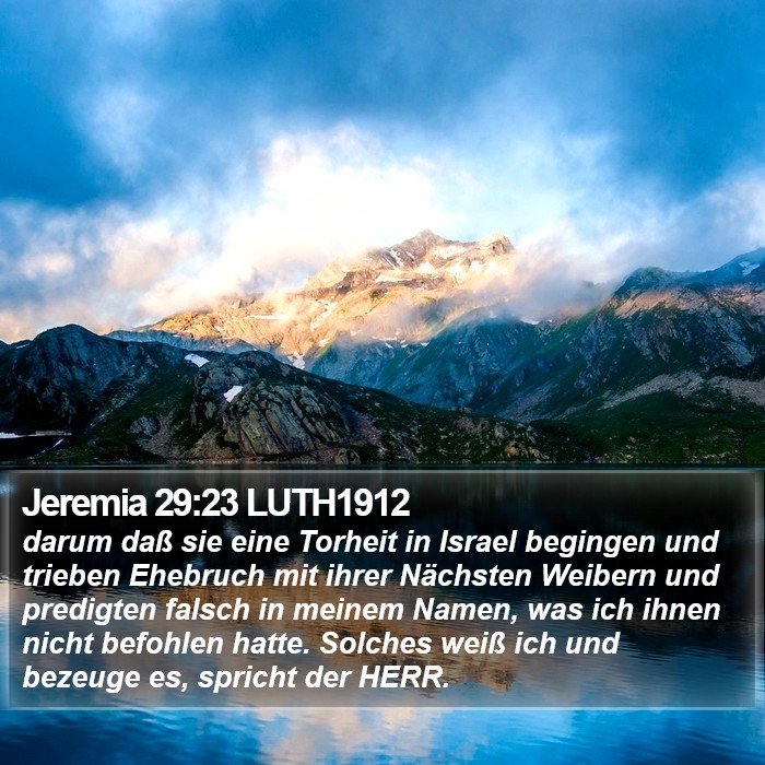 Jeremia 29:23 LUTH1912 Bible Study