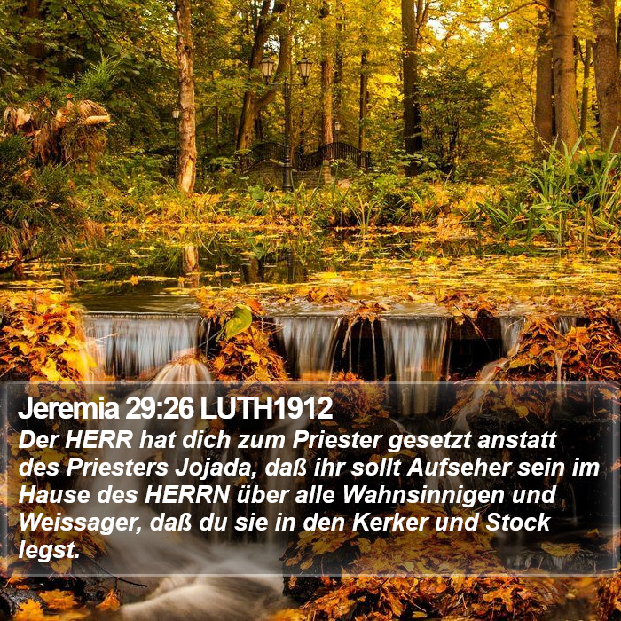 Jeremia 29:26 LUTH1912 Bible Study