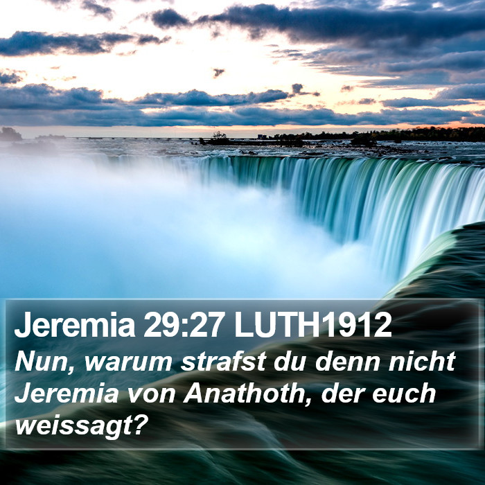 Jeremia 29:27 LUTH1912 Bible Study