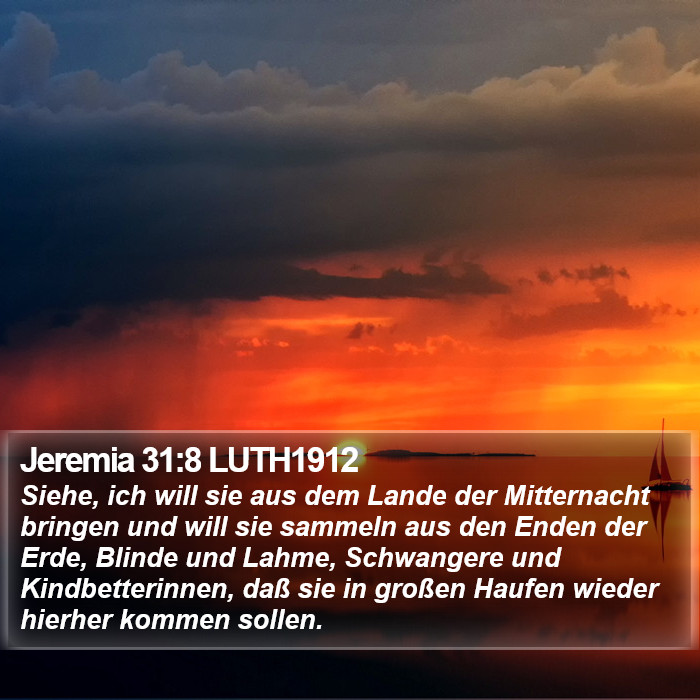 Jeremia 31:8 LUTH1912 Bible Study