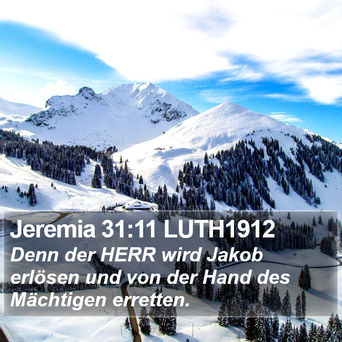 Jeremia 31:11 LUTH1912 Bible Study