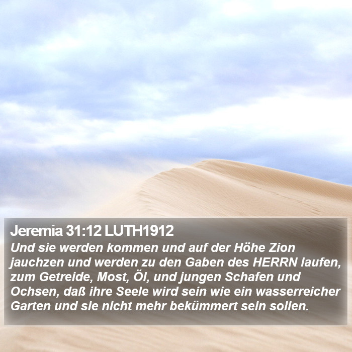 Jeremia 31:12 LUTH1912 Bible Study