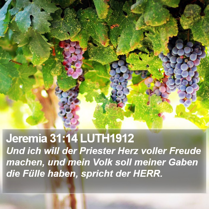 Jeremia 31:14 LUTH1912 Bible Study